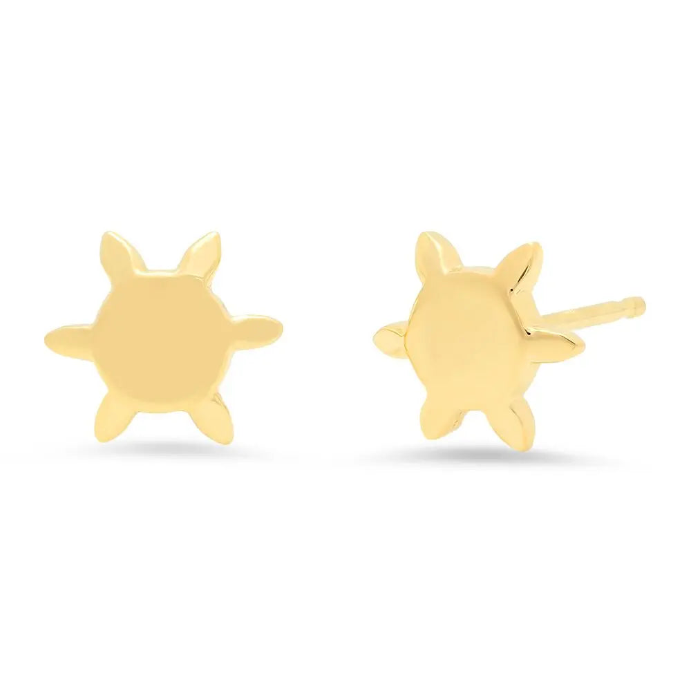 Sunshine Gold Stud Earrings