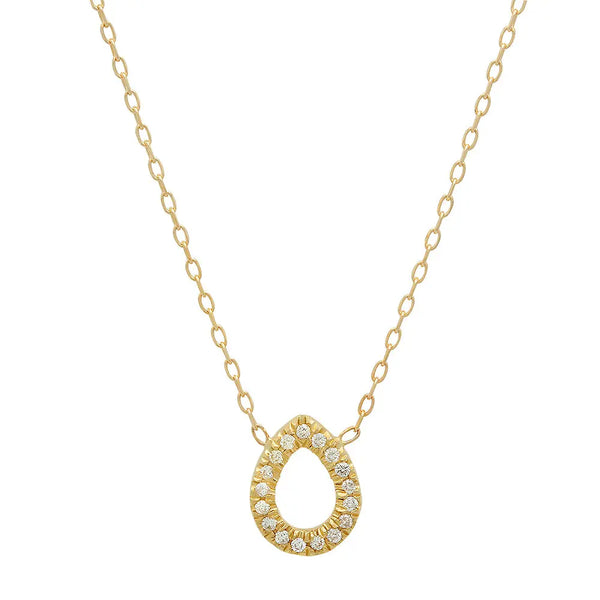 Single Water Drop Diamond Necklace
