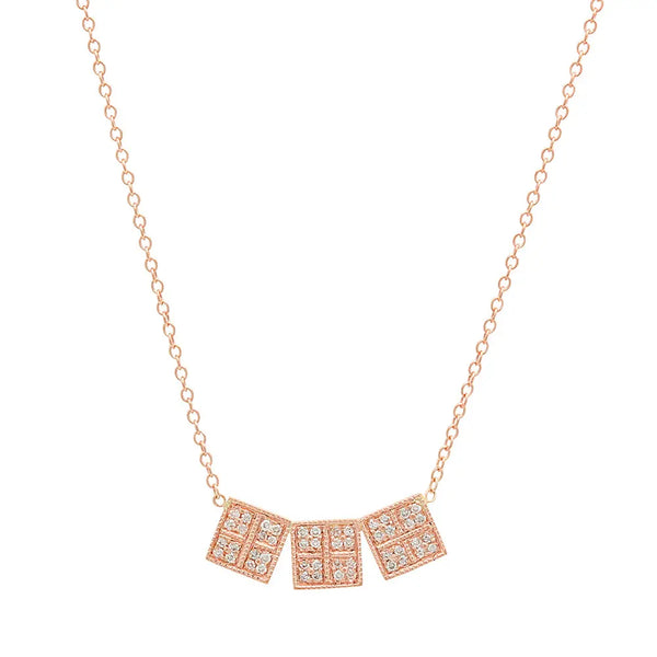 Dazzling Moment Diamond Necklace Rose Gold