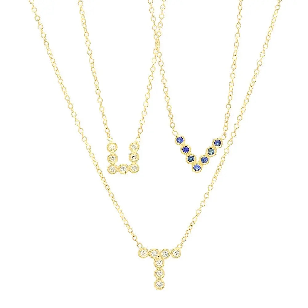 DSJ's Signature Meaningful Birthstone & Initial Necklace