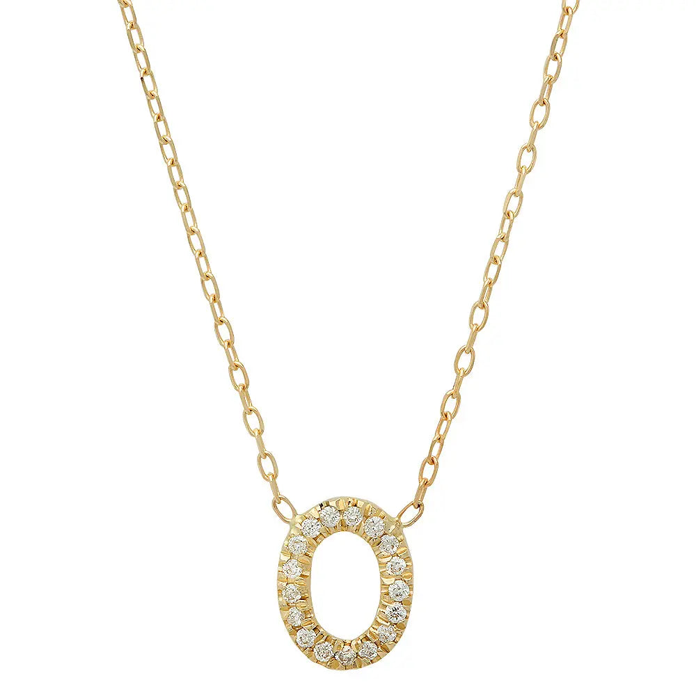 Oval Charm Diamond Necklace