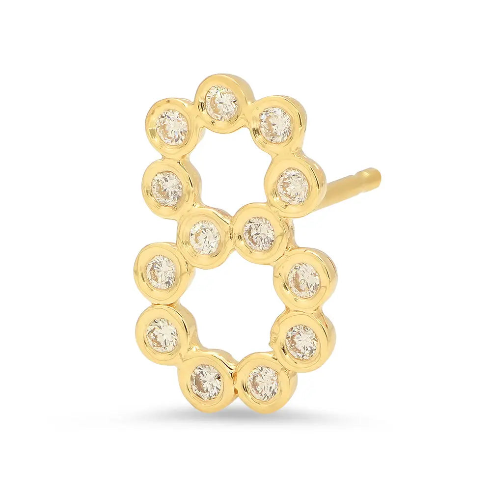 DSJ's Signature Meaningful Number & Birthstone Stud Earring