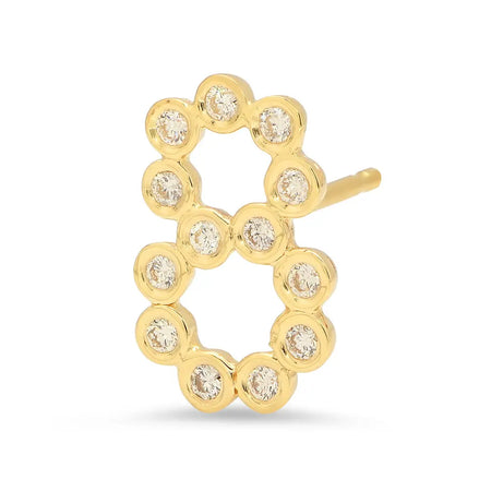 DSJ's Signature Tiny Open Heartbeats Birthstone Stud Earring