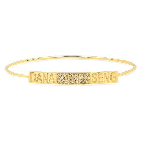 DSJ's Signature Meaningful Birthstone & Number Twisted Cuff