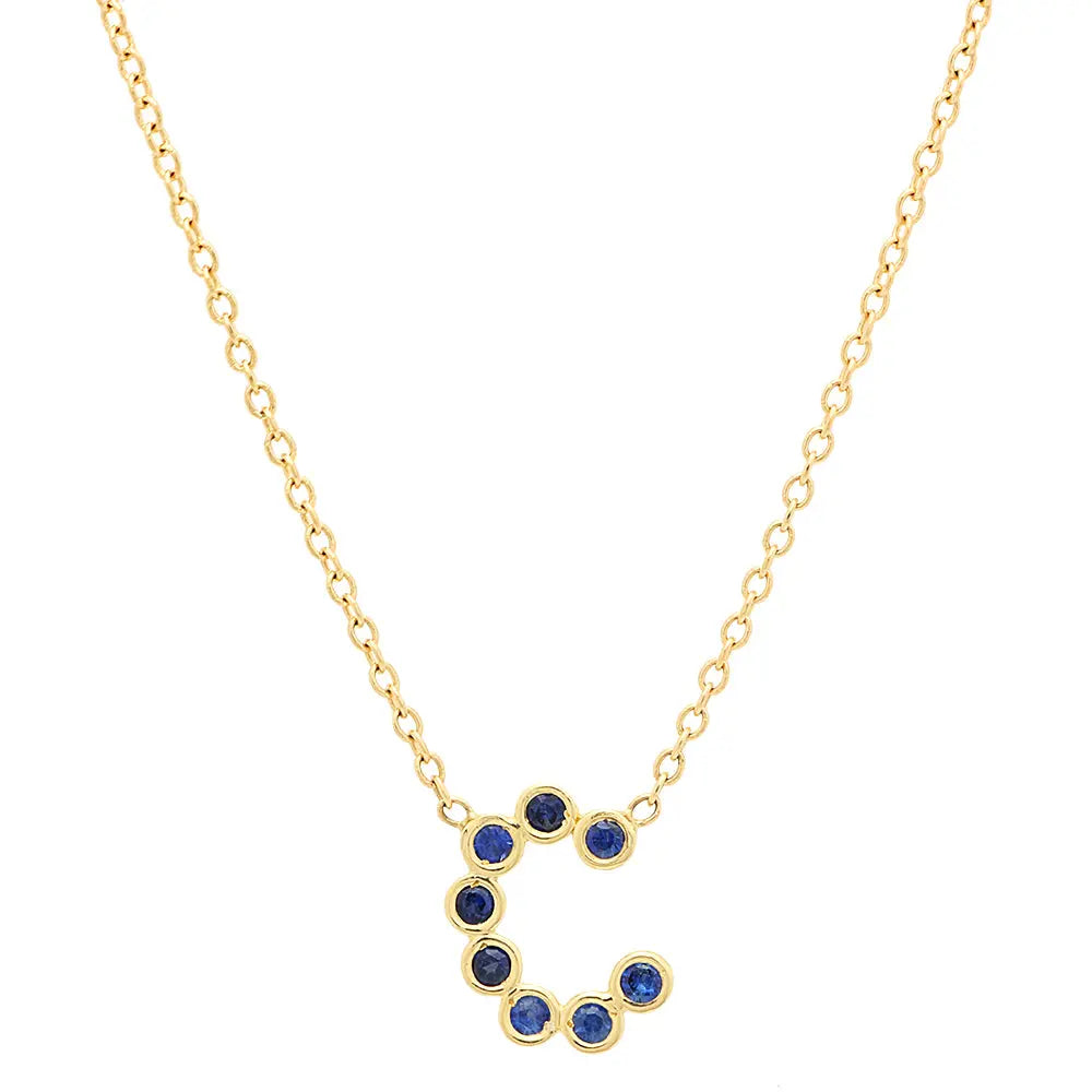 DSJ's Signature Meaningful Birthstone & Initial Necklace