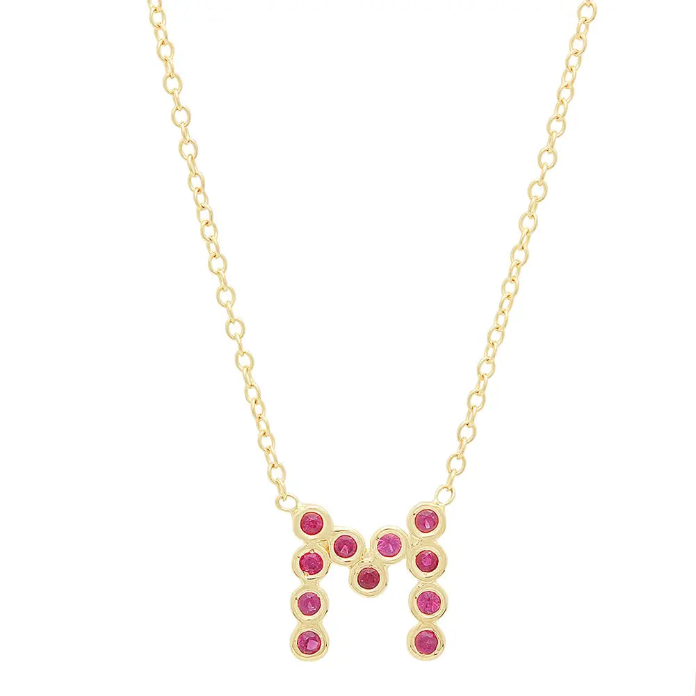 DSJ's Signature Meaningful Birthstone & Initial Necklace