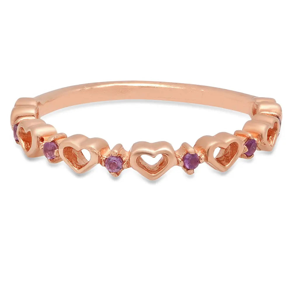 DSJ's Signature Tiny Open Heartbeats Birthstone Ring