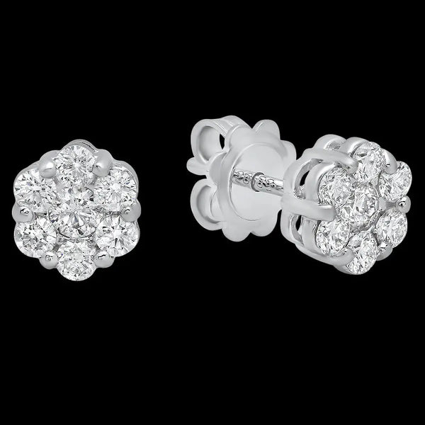 Winter Love Diamond Stud Earrings - Dana Seng Jewelry Collection