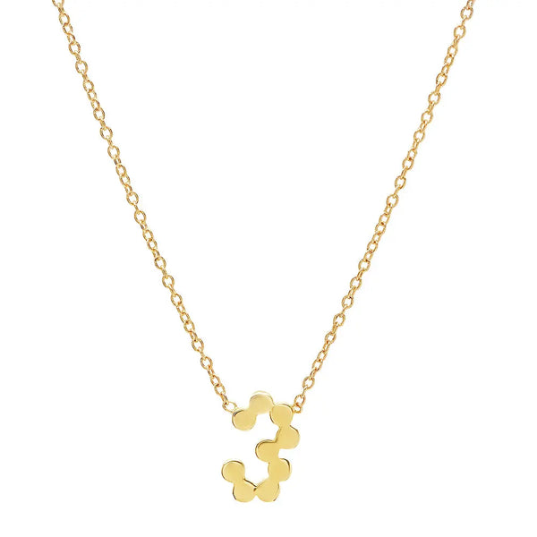 DSJ's Signature Meaningful Gold Number Necklace - Dana Seng Jewelry Collection