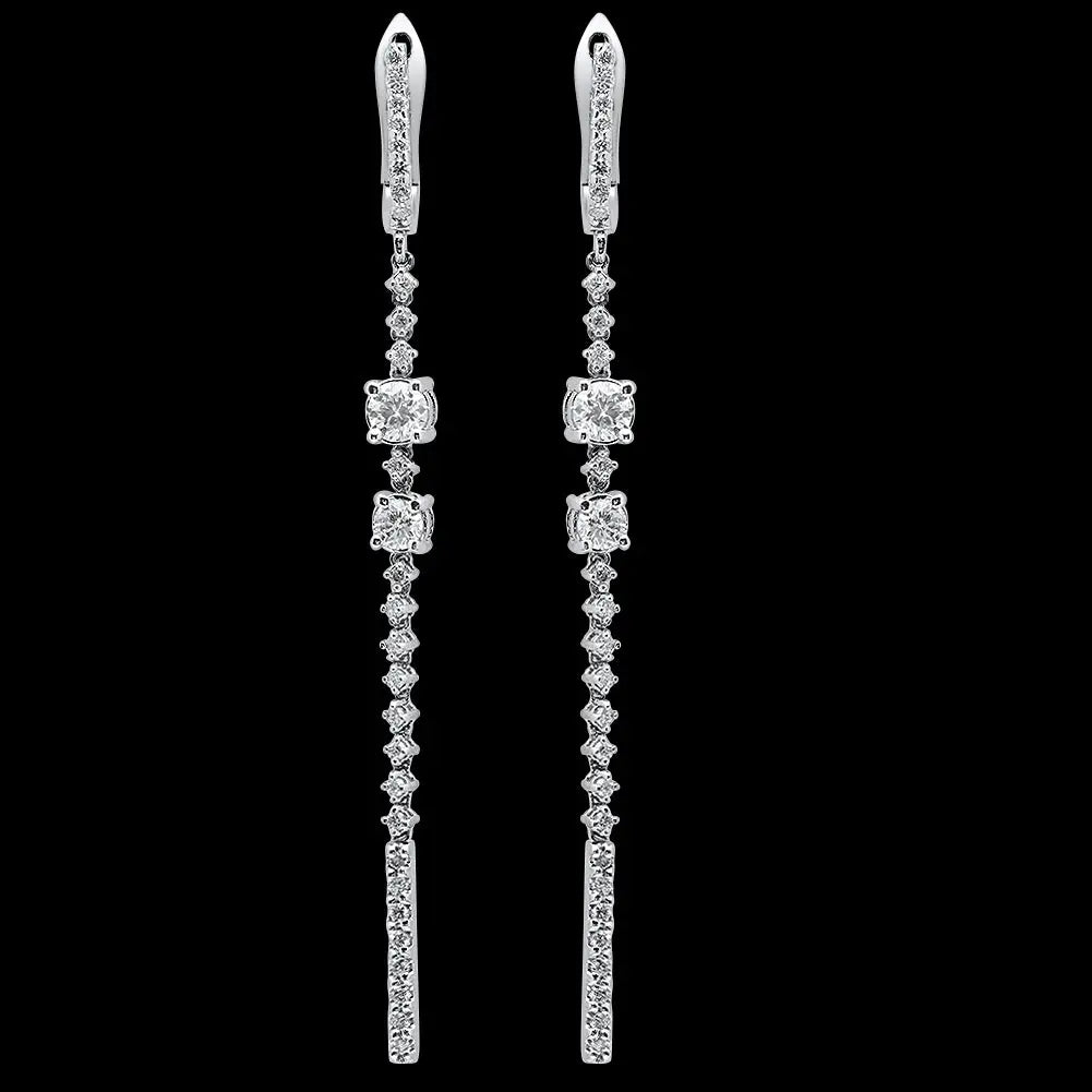 Classy Diamond Dangle Earrings