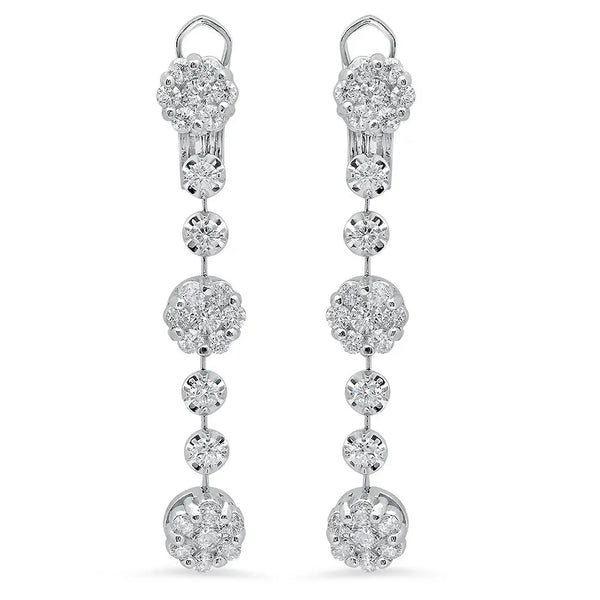 Lavish Flower Diamond Earrings - Dana Seng Jewelry Collection