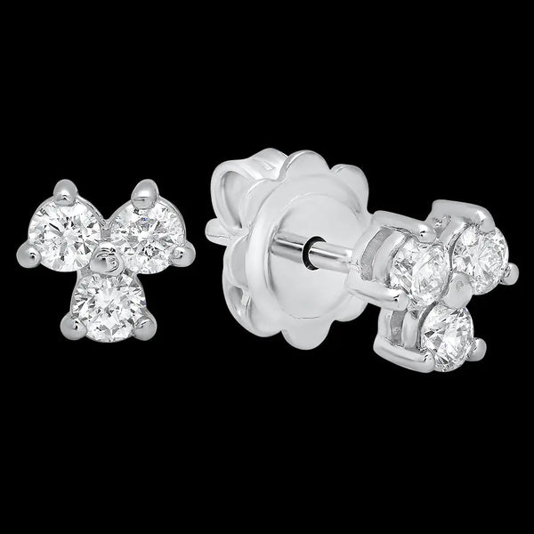 Trinity Diamond Stud Earrings - Dana Seng Jewelry Collection