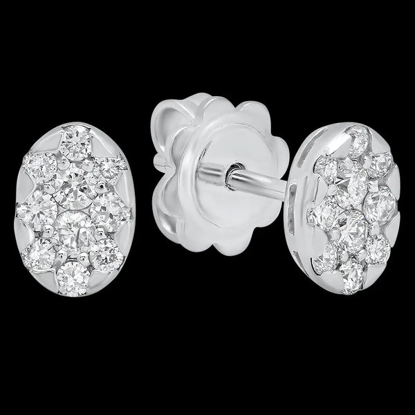 Oval Shaped Diamond Stud Earrings - Dana Seng Jewelry Collection