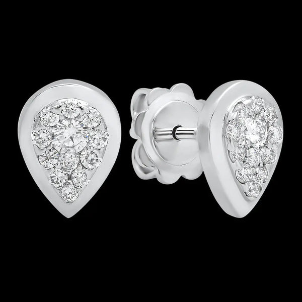 Tender Teardrop Diamond Stud Earrings - Dana Seng Jewelry Collection
