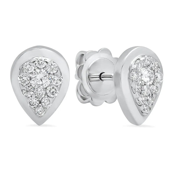 Tender Teardrop Diamond Stud Earrings - Dana Seng Jewelry Collection