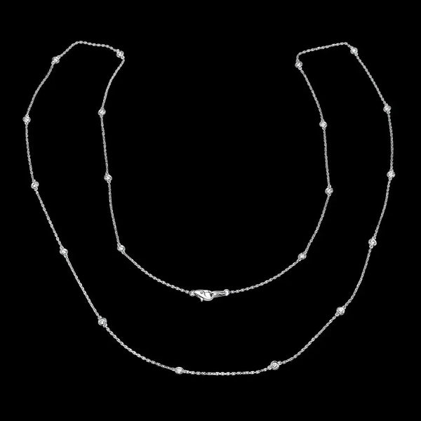 Station Diamond Necklace - Dana Seng Jewelry Collection