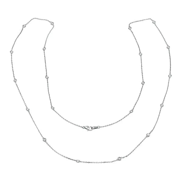 Station Diamond Necklace - Dana Seng Jewelry Collection