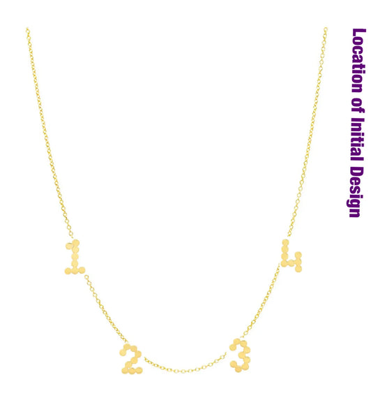 (4 Initials) DSJ's Signature Meaningful Multi Birthstone & Initial Necklace - Dana Seng Jewelry Collection