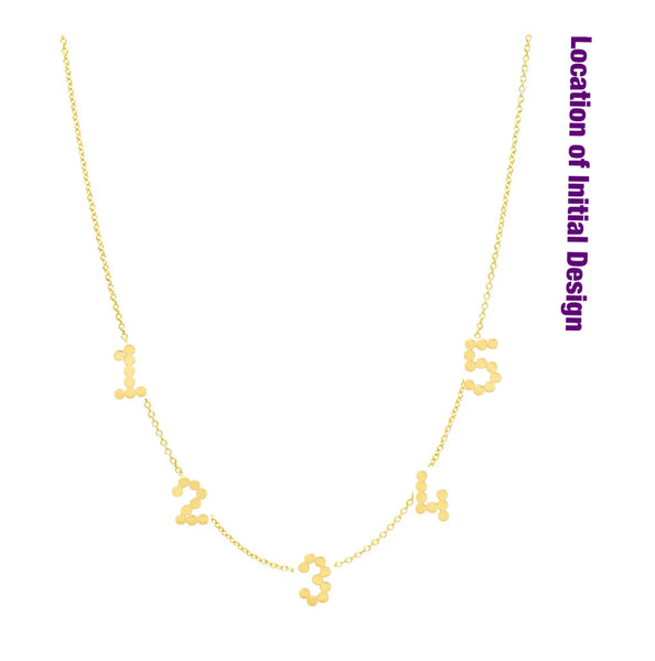 (5 Initials) DSJ's Signature Meaningful Multi Birthstone/Initial Necklace - Dana Seng Jewelry Collection
