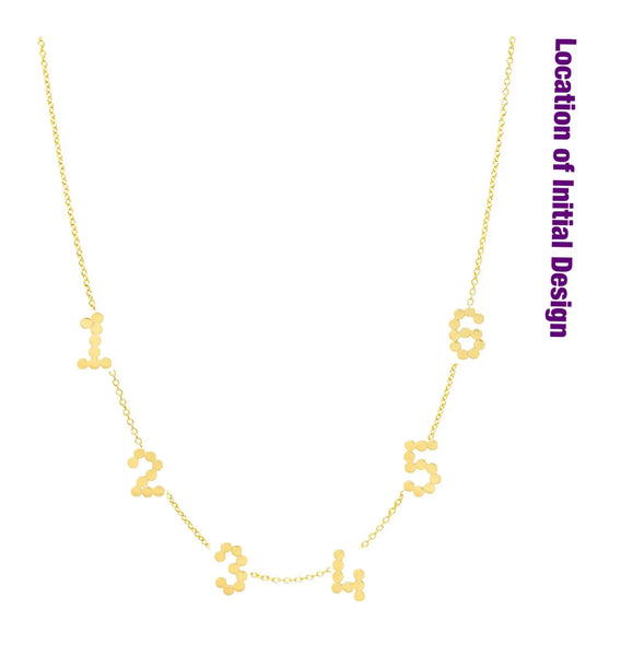 (6 Initials) DSJ's Signature Meaningful Multi Birthstone/Initial Necklace - Dana Seng Jewelry Collection