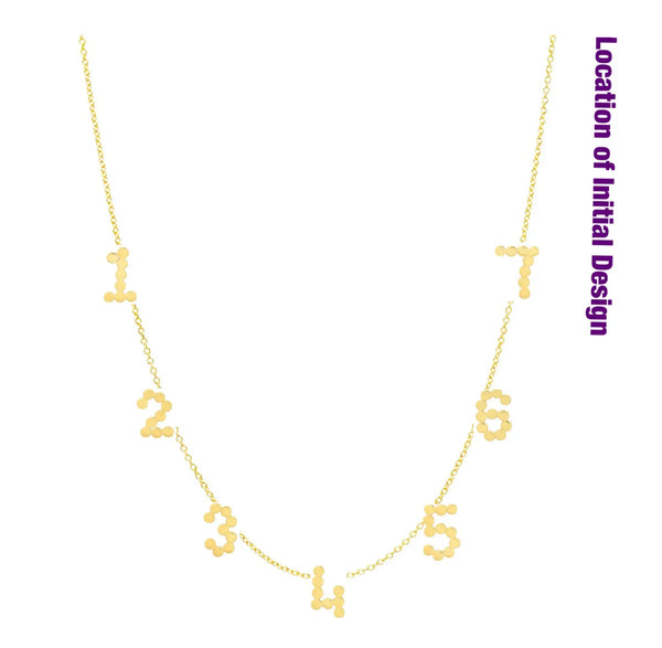 (7 Initials) DSJ's Signature Meaningful Multi Birthstone/Initial Necklace - Dana Seng Jewelry Collection