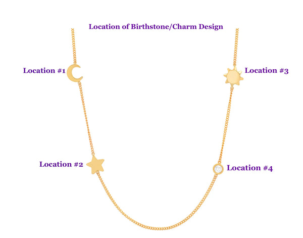 "Add-On" Precious New Birthstone To Your Existing Birthstone Curb Chain Necklace - Dana Seng Jewelry Collection