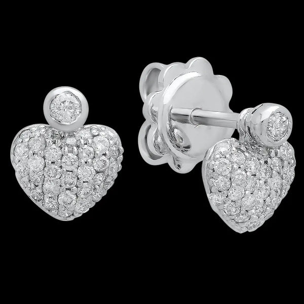 Heart Shaped Diamond Earrings - Dana Seng Jewelry Collection