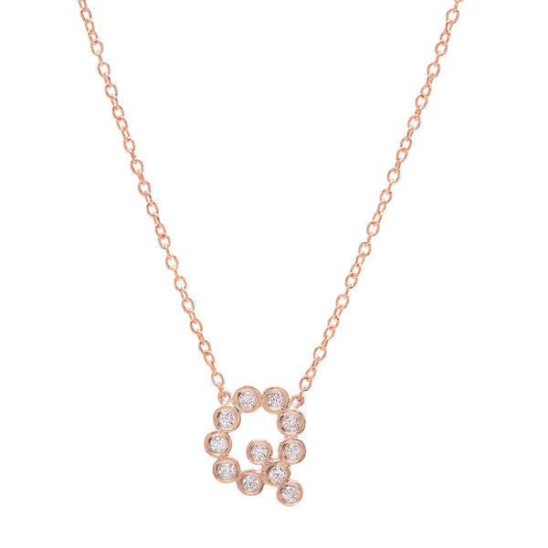 DSJ's Signature Meaningful Birthstone & Initial Necklace - Dana Seng Jewelry Collection