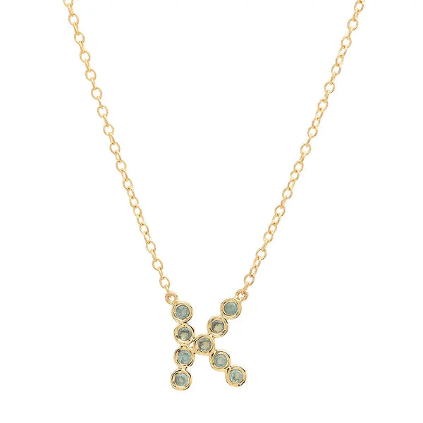DSJ's Signature Meaningful Birthstone & Initial Necklace - Dana Seng Jewelry Collection