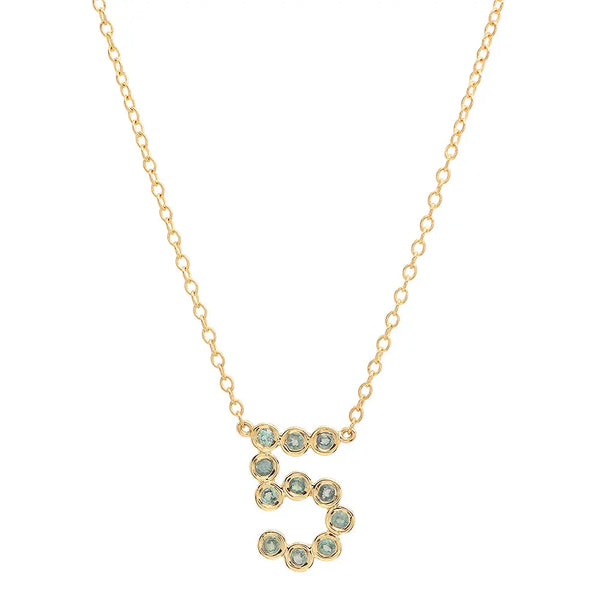 DSJ's Signature Meaningful Number & Birthstone Necklace - Dana Seng Jewelry Collection