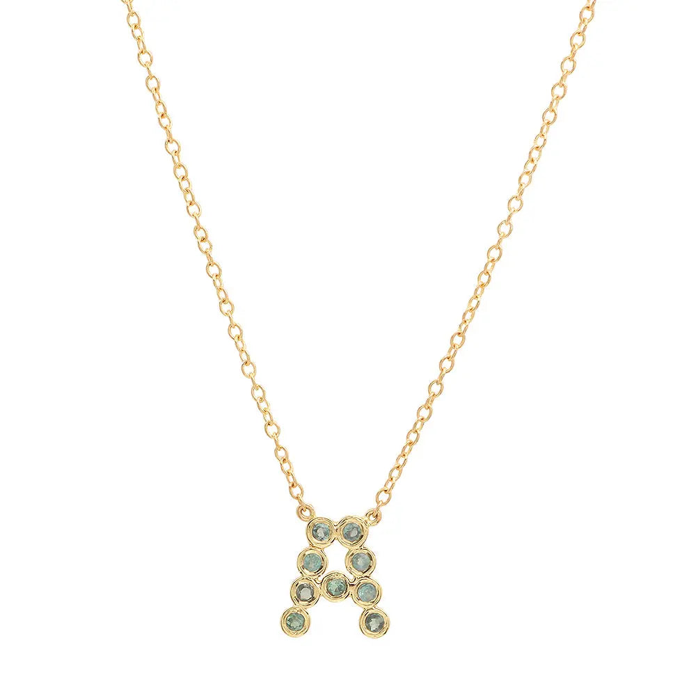 DSJ's Signature Meaningful Birthstone & Initial Necklace