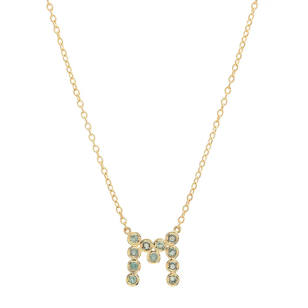 DSJ's Signature Meaningful Birthstone & Initial Necklace