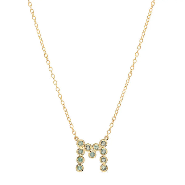 DSJ's Signature Meaningful Birthstone & Initial Necklace - Dana Seng Jewelry Collection