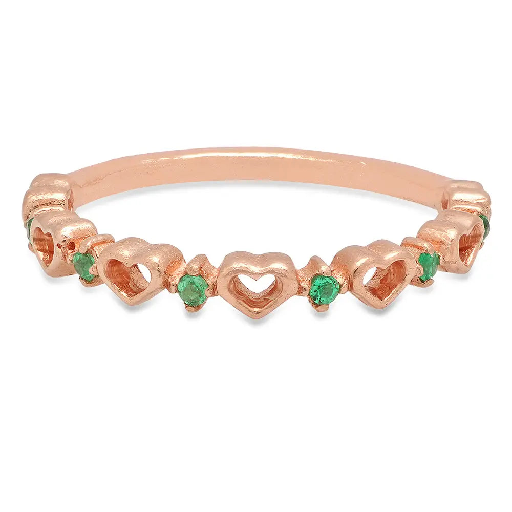 DSJ's Signature Tiny Open Heartbeats Birthstone Ring