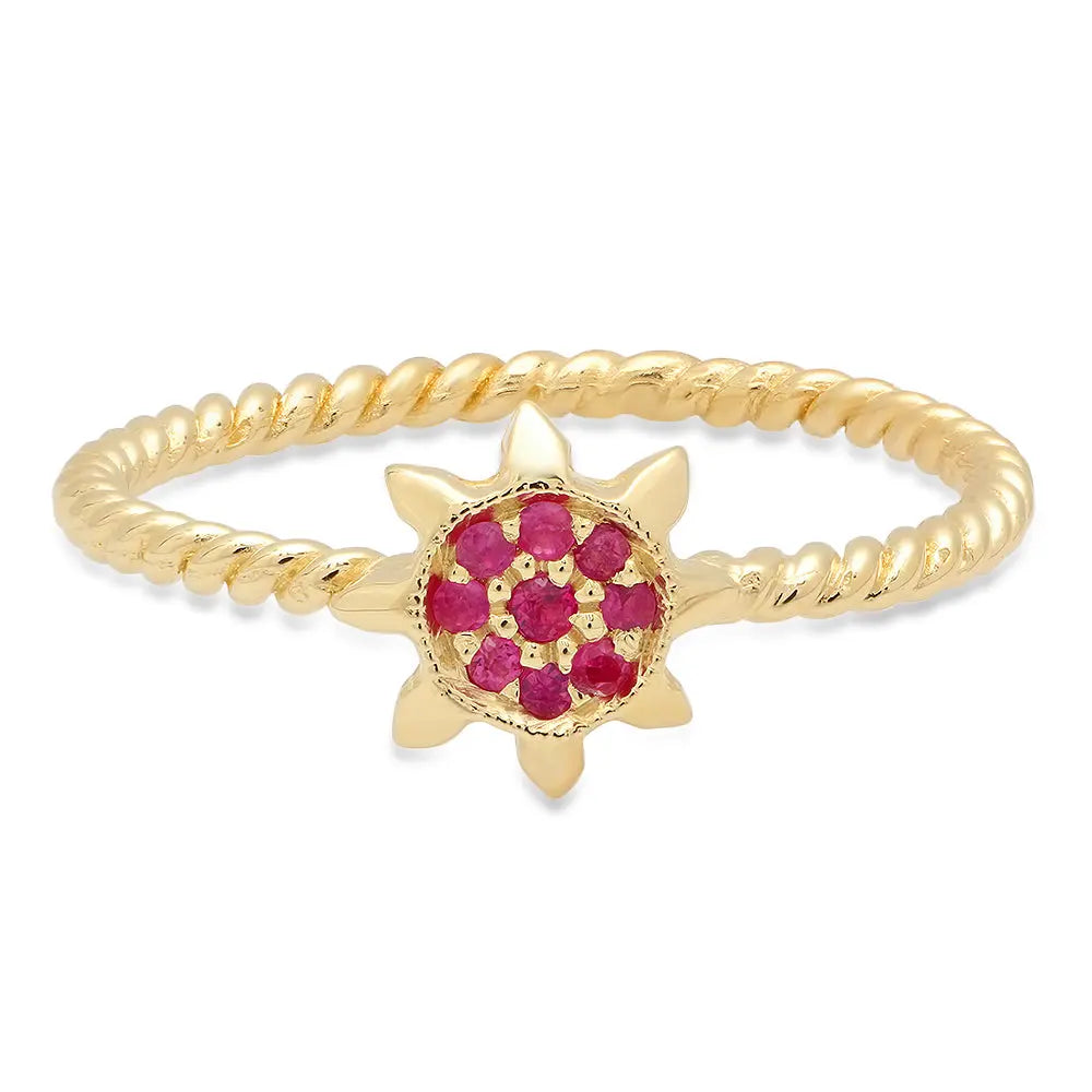 Sunshine Twisted Ruby Ring
