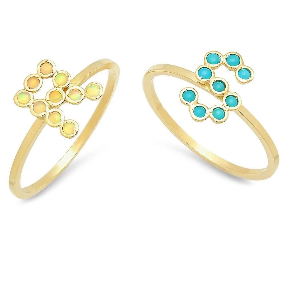 DSJ's Signature Meaningful Birthstone & Initial Ring