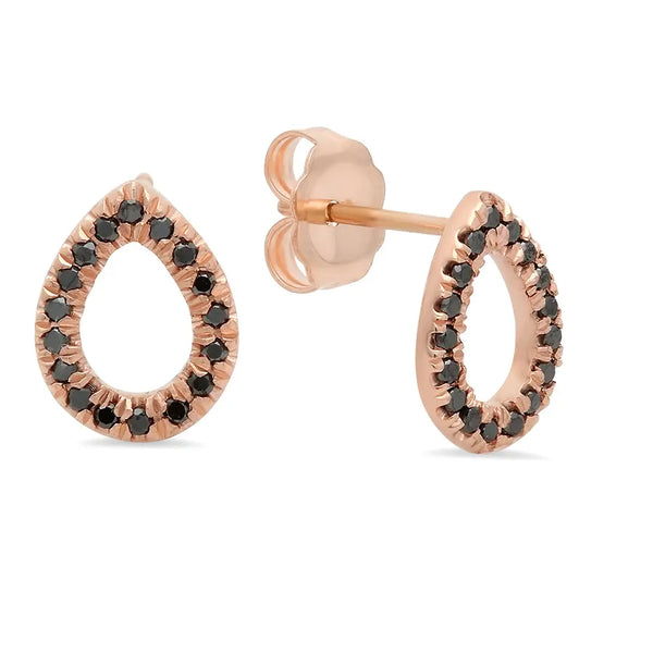 Pear Shaped Diamond Stud Earings