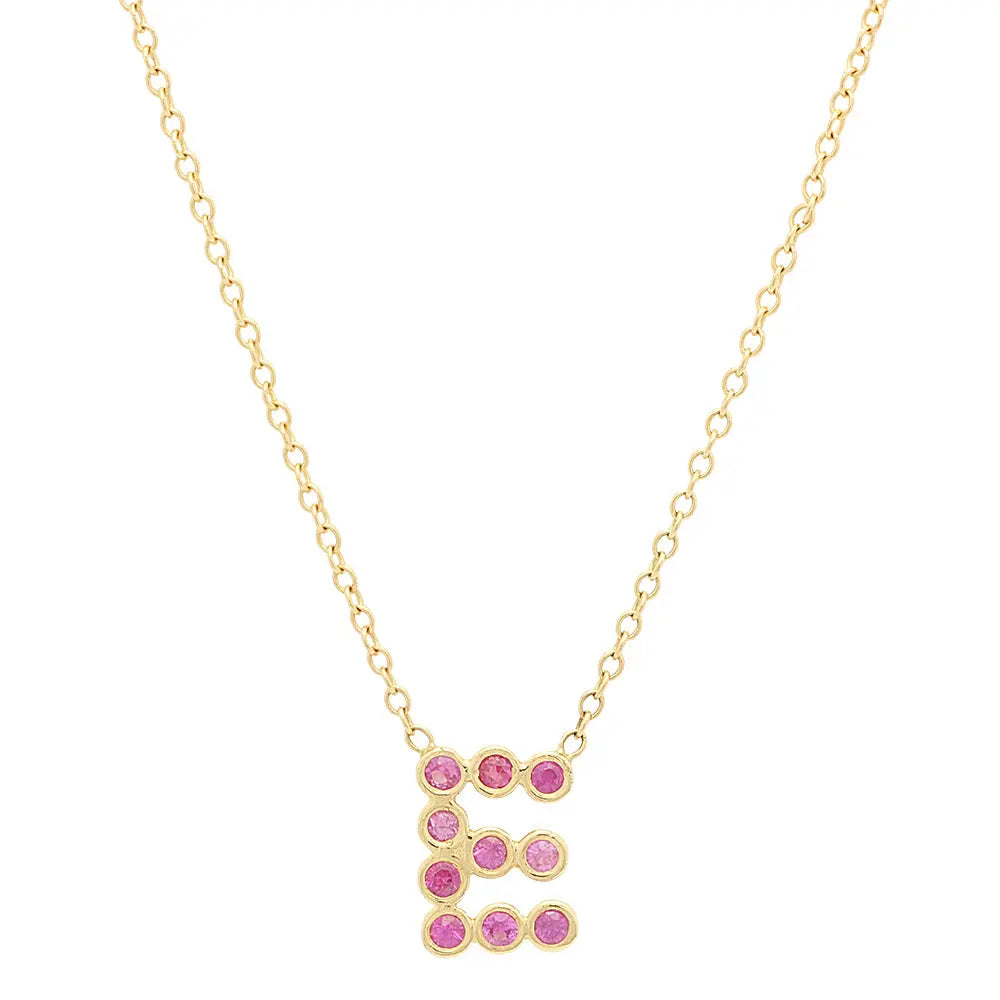 DSJ's Signature Meaningful Birthstone & Initial Necklace