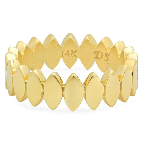 Gold Almond Stackable Ring