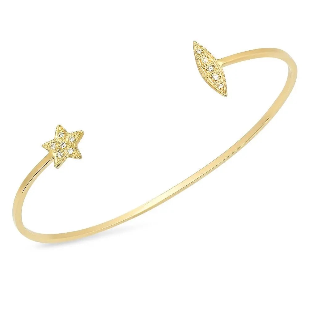 Lighten-up Evangeline Diamond Cuff Bracelet