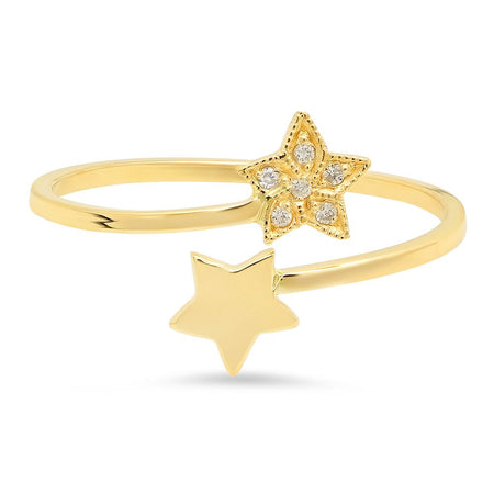 Single Dangle Star Fruit Gold Ring