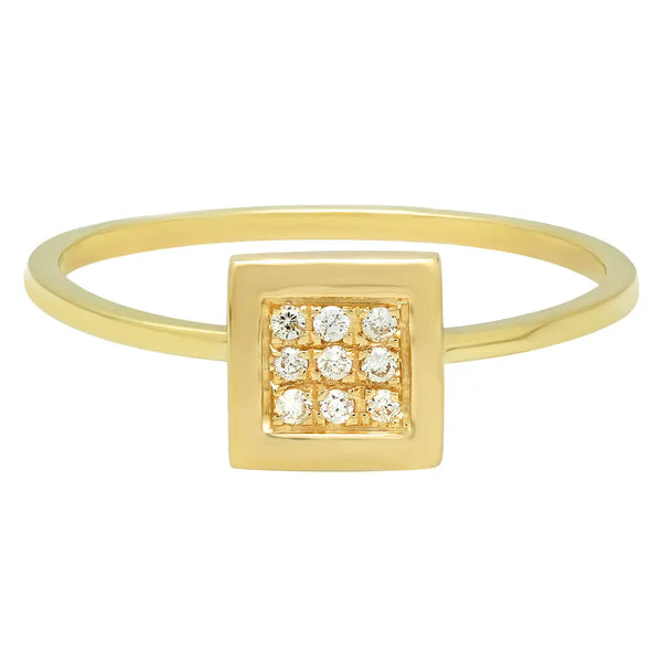 Spectacular Mini Square Diamond Ring