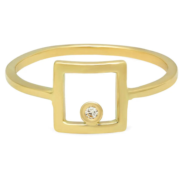 Single Lineament Diamond Ring