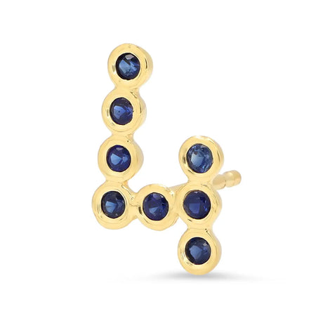DSJ's Signature Tiny Open Heartbeats Birthstone Stud Earring