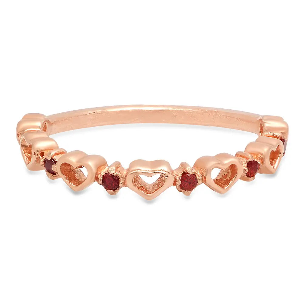 DSJ's Signature Tiny Open Heartbeats Birthstone Ring