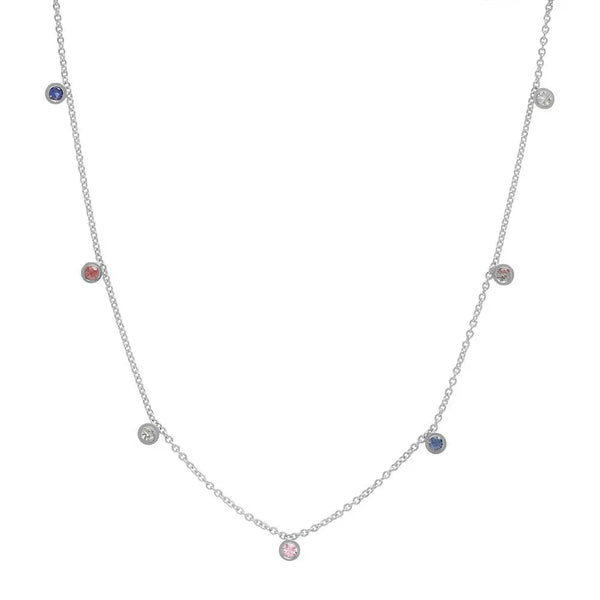'You Are My Rainbow' Multi Color Sapphire Necklace - Dana Seng Jewelry Collection