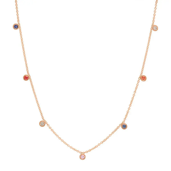 'You Are My Rainbow' Multi Color Sapphire Necklace - Dana Seng Jewelry Collection