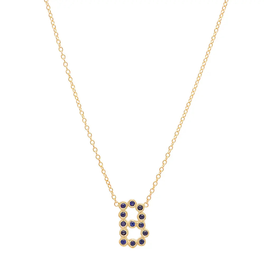 DSJ's Signature Meaningful Birthstone & Initial Necklace