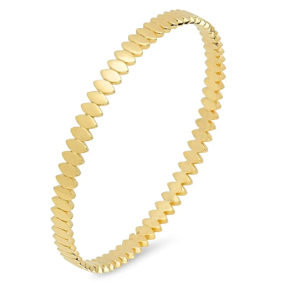 Golden Almond Eternity Bangle Bracelet