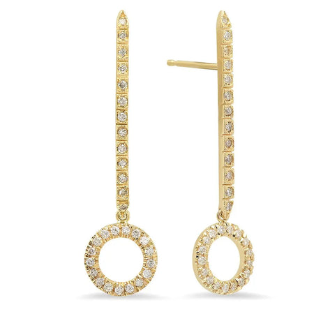 Moon & Star Gold Dangle Earrings